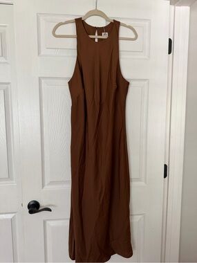 A new day target Sleeveless Brown Midi Dress Large
